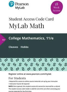 MyLab Math with Pearson eText -- 18 Week Standalone Access Card -- for College Mathematics for Trades and Technologies
