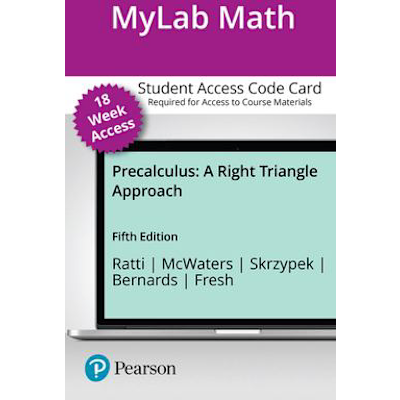 MyLab Math with Pearson eText Access Code for Precalculus: A Right Triangle Approach