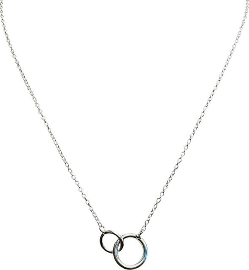 Small Pedant Double Circle Silver Bracelets